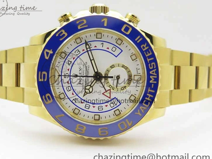 0209 ComfortFit YachtMaster II 2017 baselworld 116688 YG Blue Ceramic JF 1:1 Best Edition on YG Bracelet A 3063